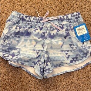 Columbia Blue Athletic Shorts with Elastic Waistband
